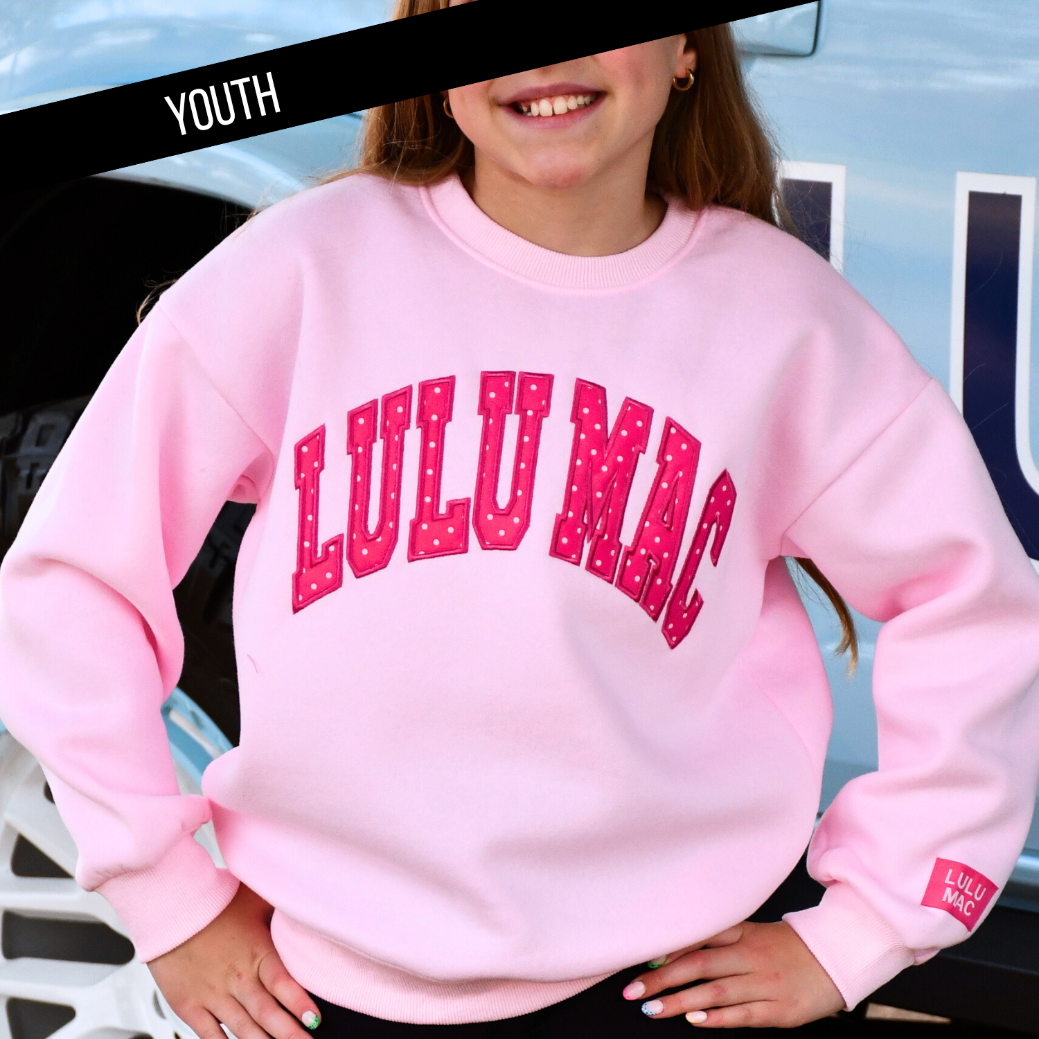 Light Pink/Hot Pink Polka Dot- Stitch