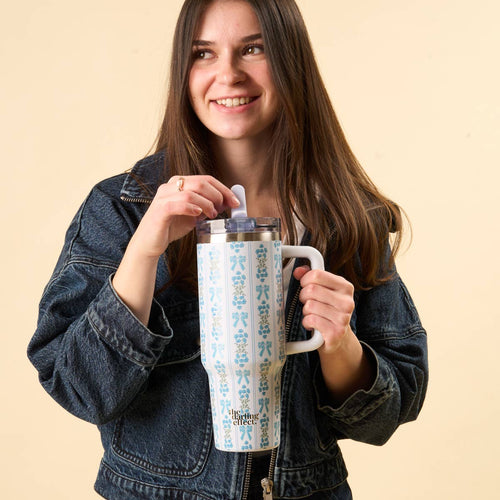 40 oz Lifestyle Flip Straw Tumbler–Oh So Fancy Blue