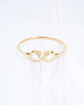 Kira Square Crystal Cuff Bracelet Clear: Default