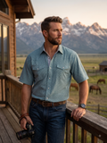 Men's Short Sleeve Western Snap Shirt | Style MF-2611: L