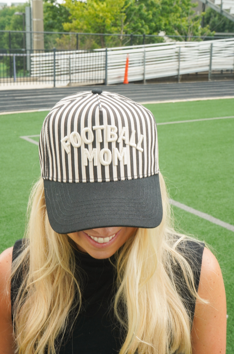 Football Mom Stripe Hat