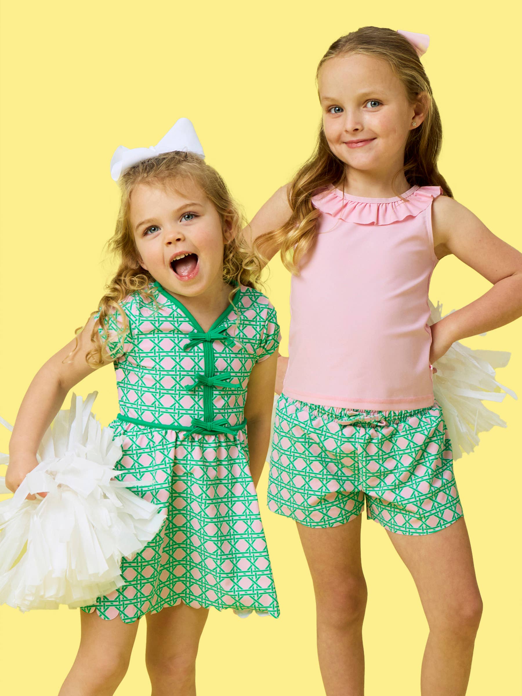 Girls Pink Coastal Cane Active Bow skort