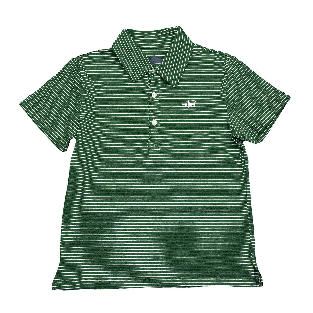 Boys Banks Polo Green/White Stripe