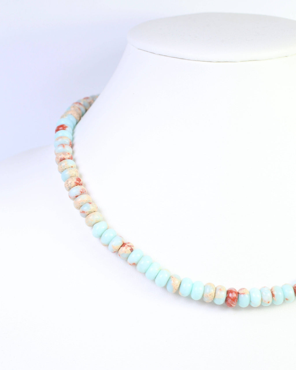 Gisela Stone Beaded Oval Clasp Necklace Multi: Default