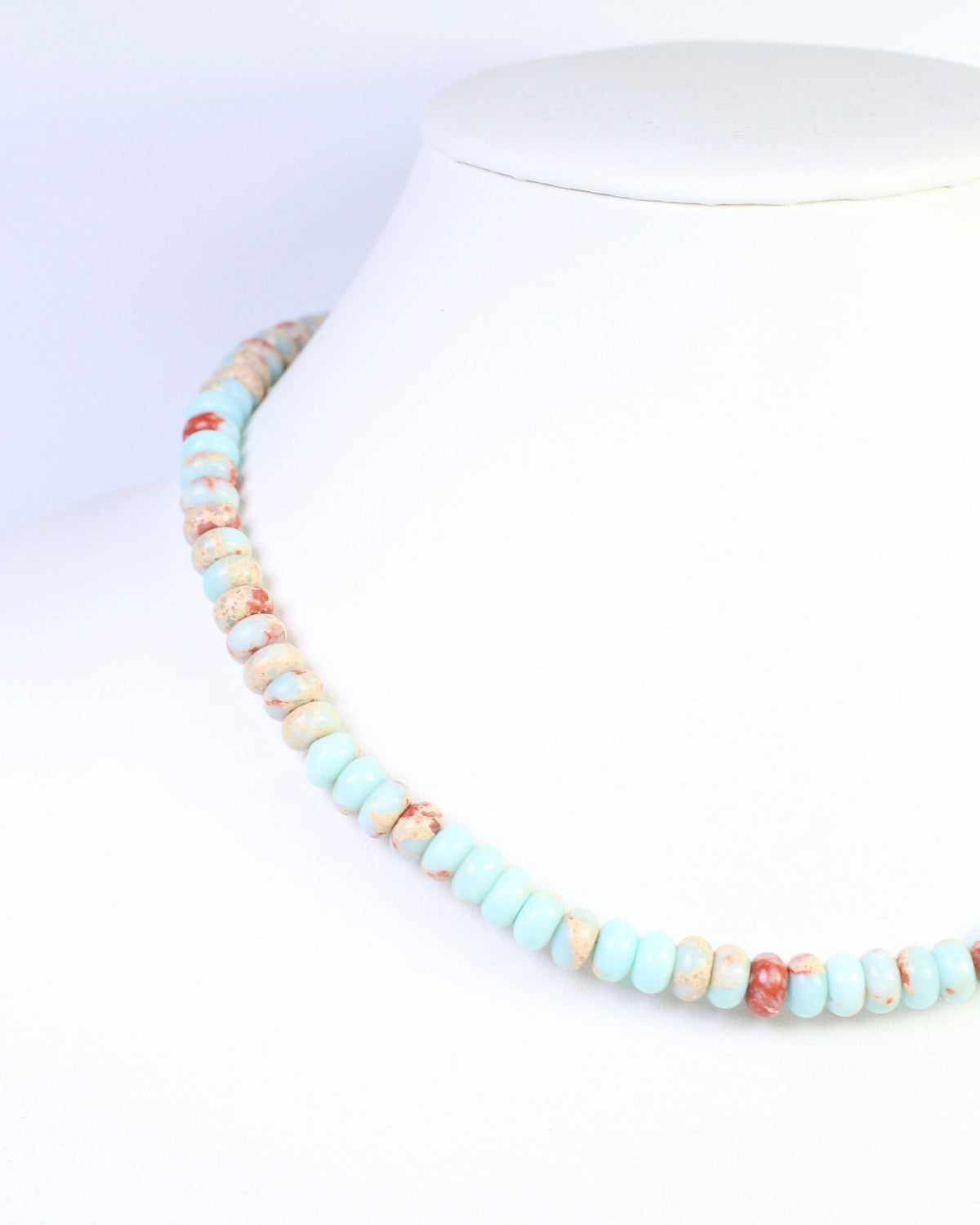 Gisela Stone Beaded Oval Clasp Necklace Multi: Default