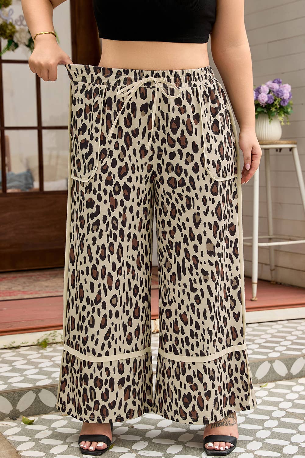 Plus Size Leopard Pants