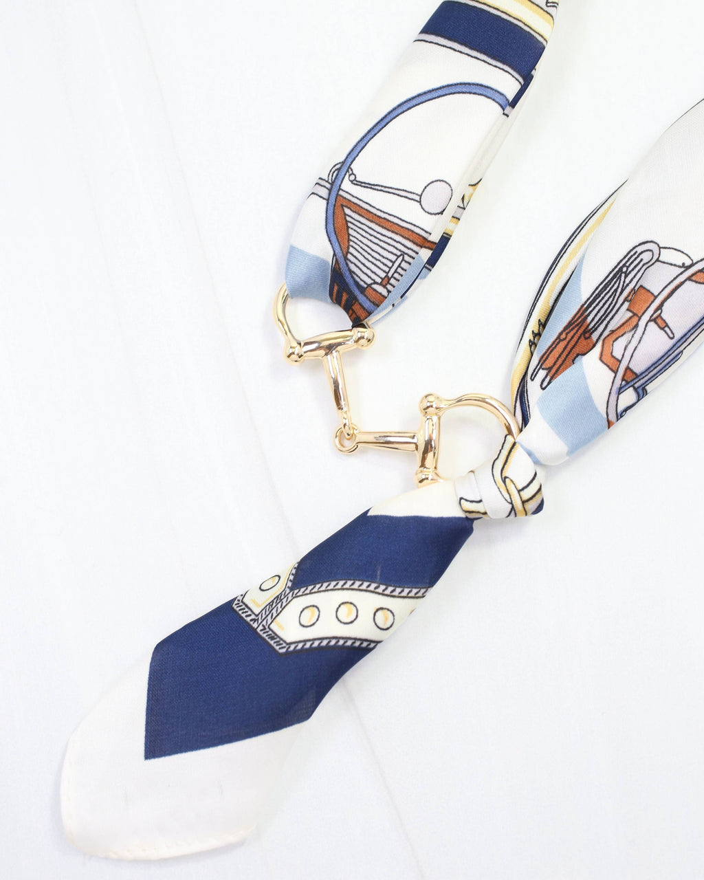 Lana Horsebit Scarf Necklace Navy: Default