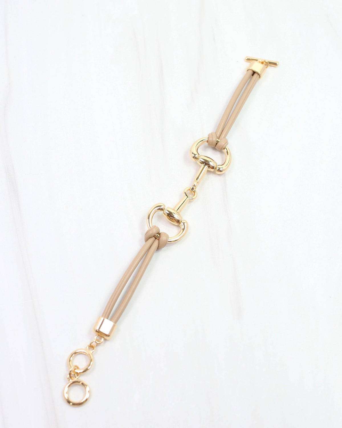 Ellery Horsebit Cord Bracelet Tan: Default