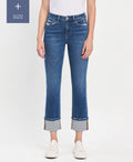 PLUS SIZE VERVET HIGH RISE CUFFED SLIM STRAIGHT JEANS