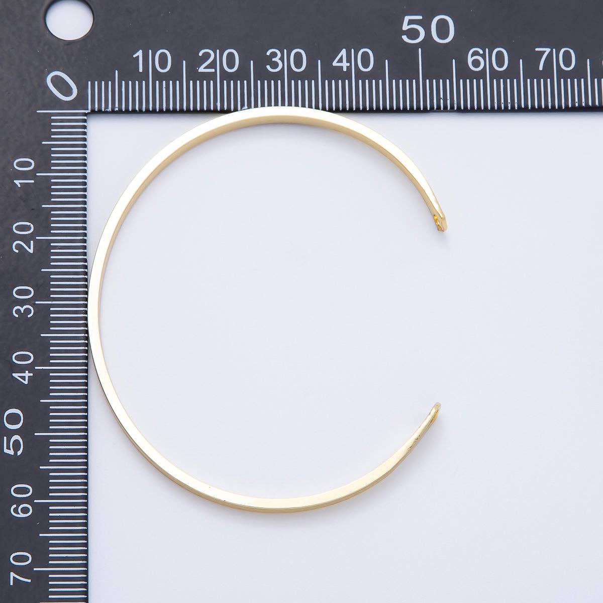 16K Gold Filled Minimalist Thin Half Cuff Bracelet Finding for Bangle Supply| WA-04451