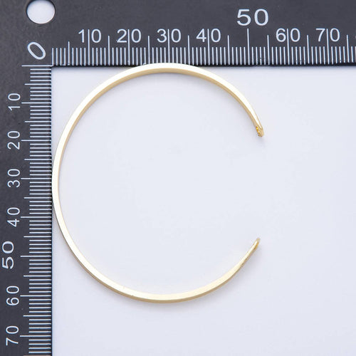 16K Gold Filled Minimalist Thin Half Cuff Bracelet Finding for Bangle Supply| WA-04451