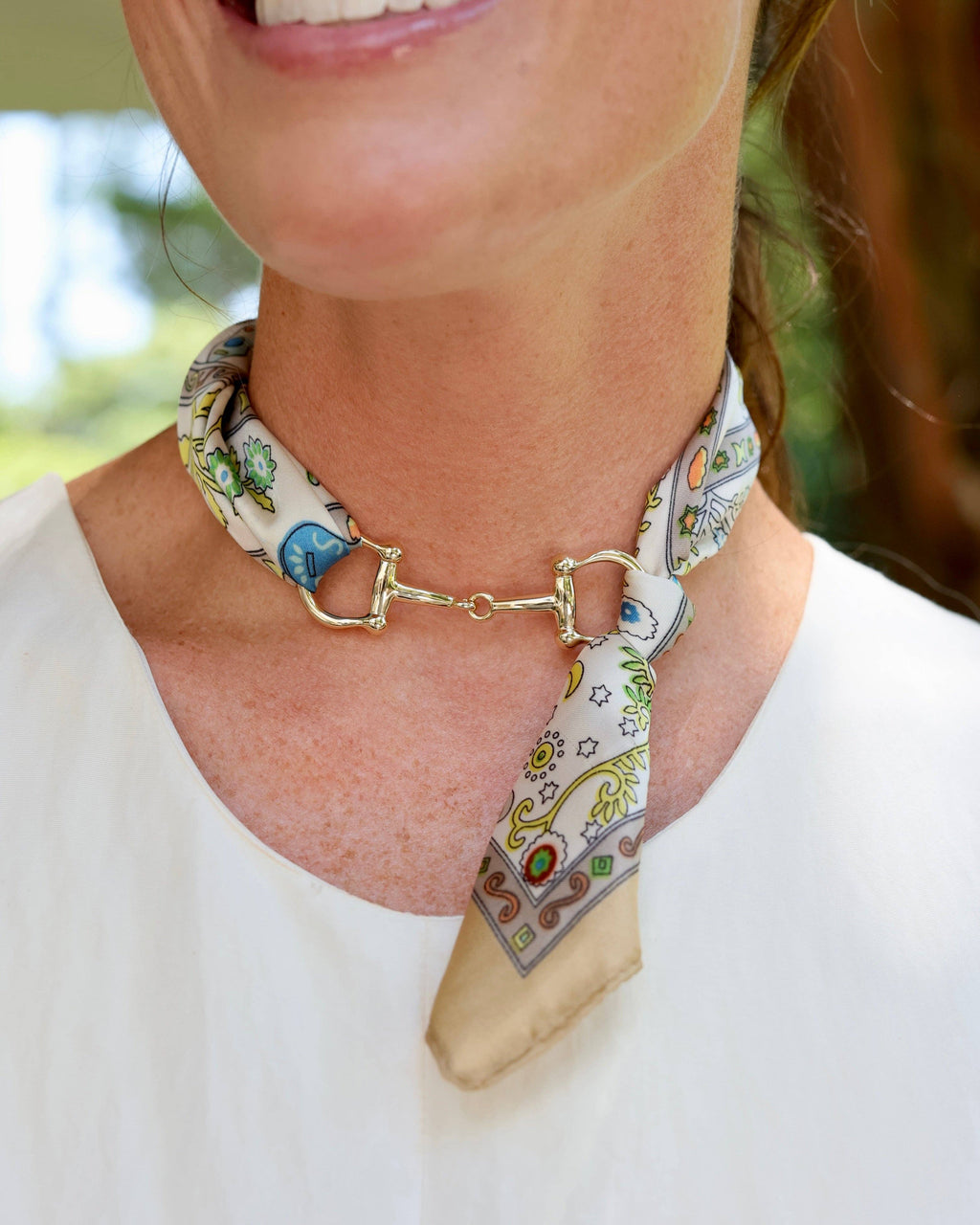 Lana Horsebit Scarf Necklace Blue Multi: Default