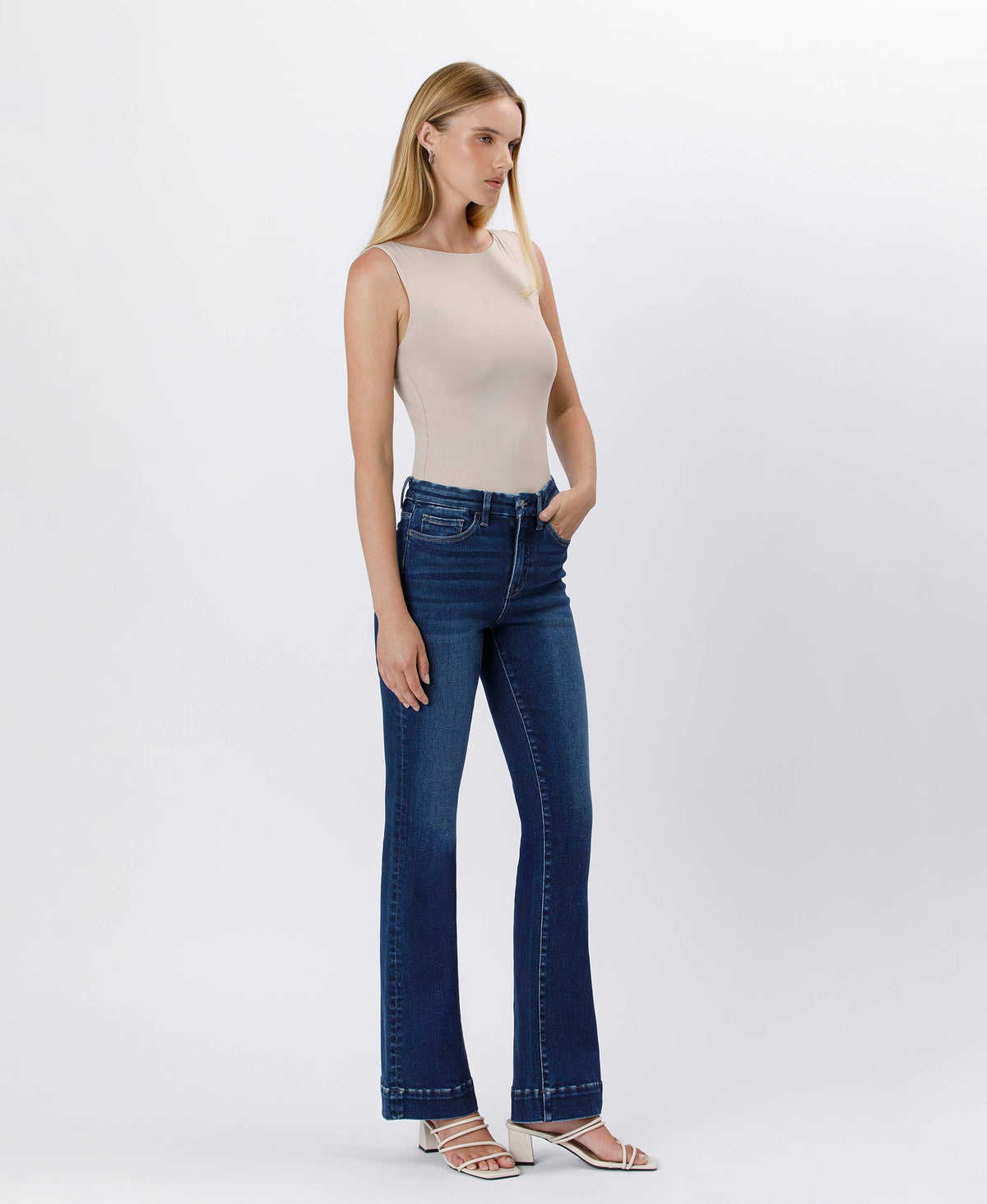 Flying Monkey HIGH RISE TROUSER HEM BOOTCUT JEANS