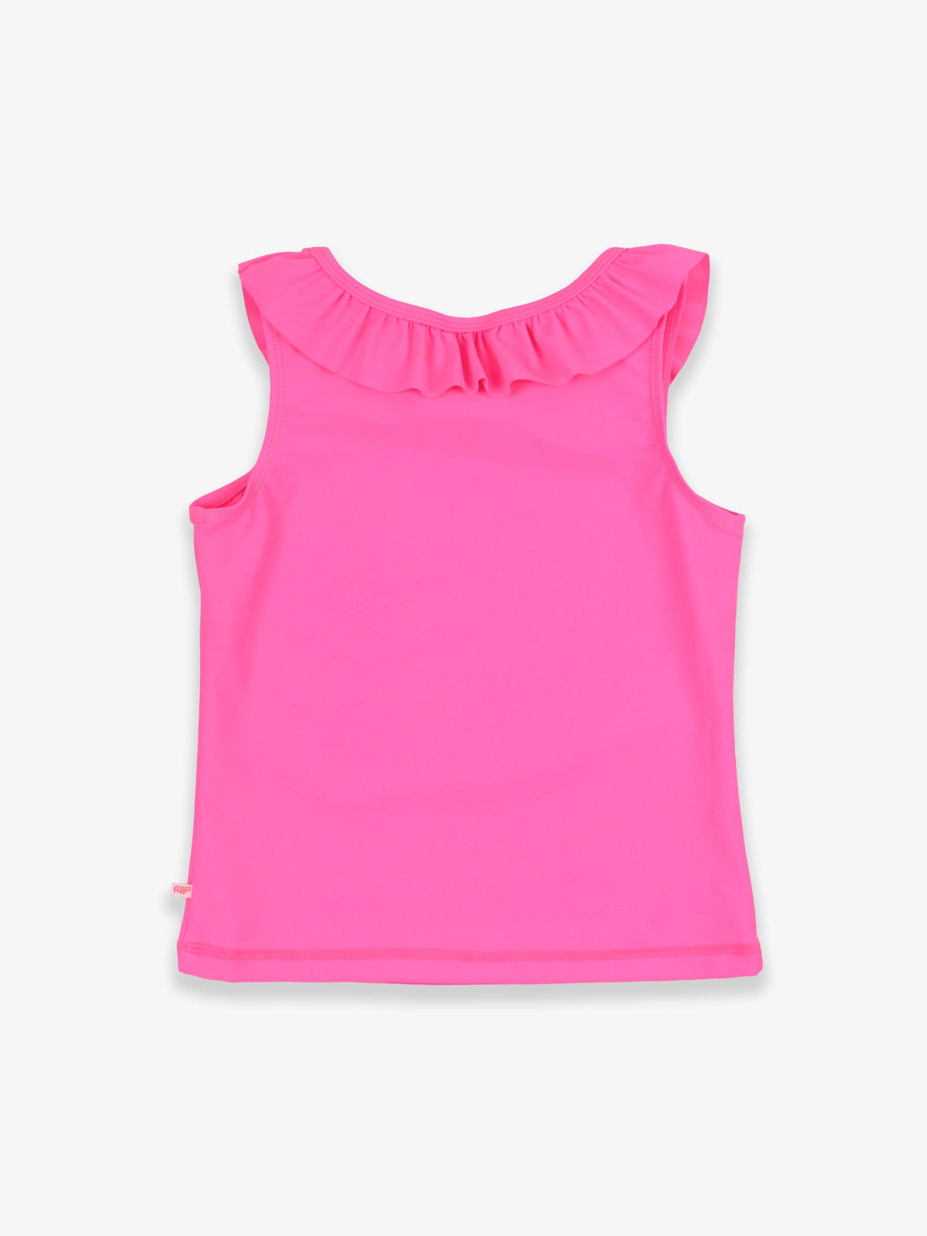 Girls Neon Magenta Active Ruffle Tank Top