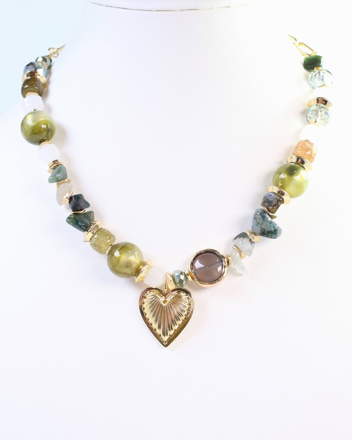 Sarasota Stone Charm Necklace Green: Default