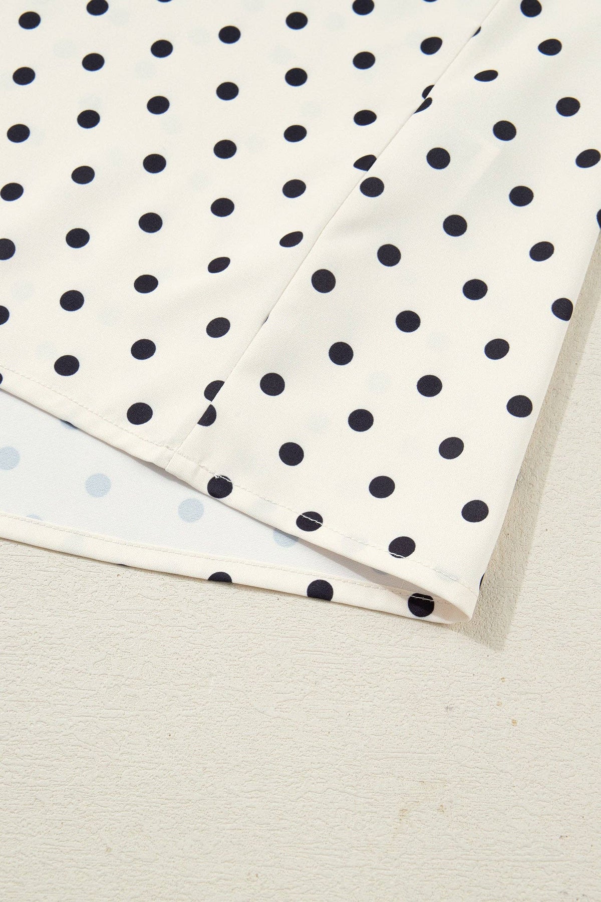 Curvy Polka Dot Lace V-Neck Top