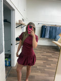 Burgundy Bubble Dress