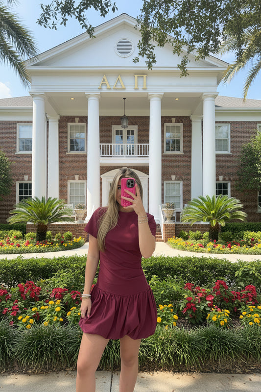 Burgundy Bubble Dress