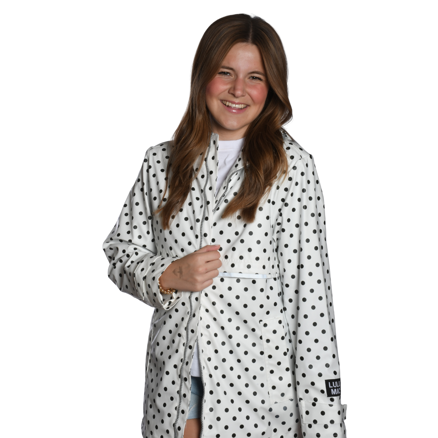 White/Black LuLu Mac Raincoat
