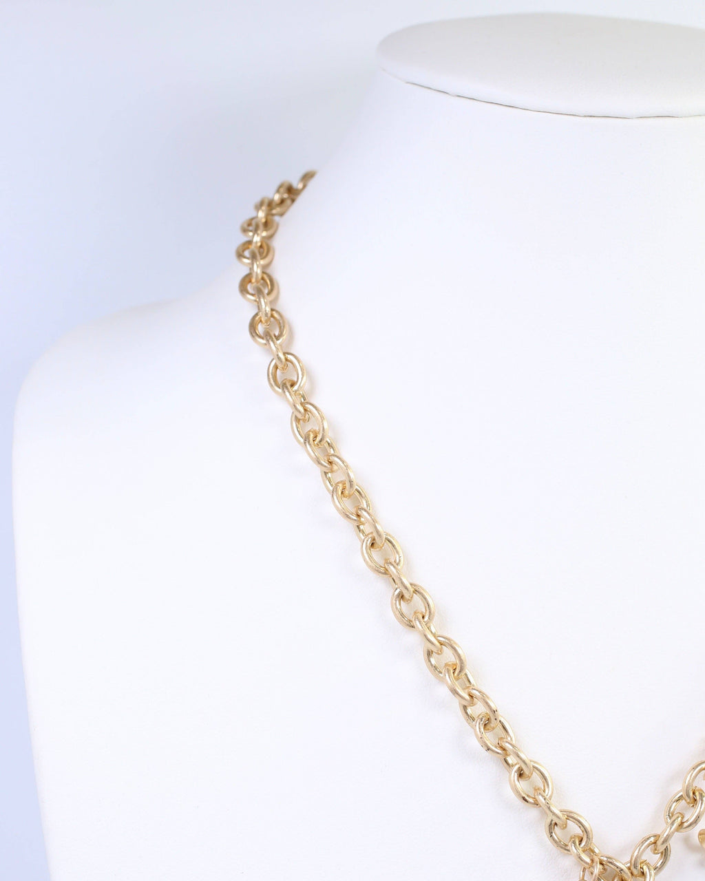 Aeris Vintage Long Y Necklace Worn Gold: Default