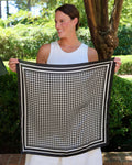 Carlton Houndstooth Scarf Medium Black White
