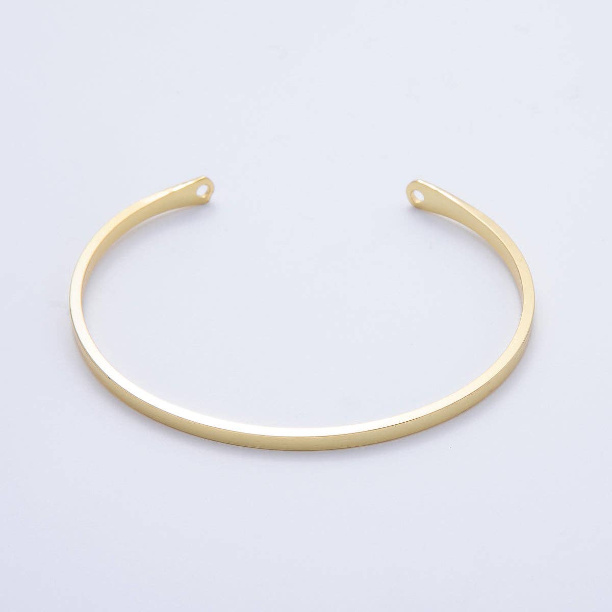 16K Gold Filled Minimalist Thin Half Cuff Bracelet Finding for Bangle Supply| WA-04451