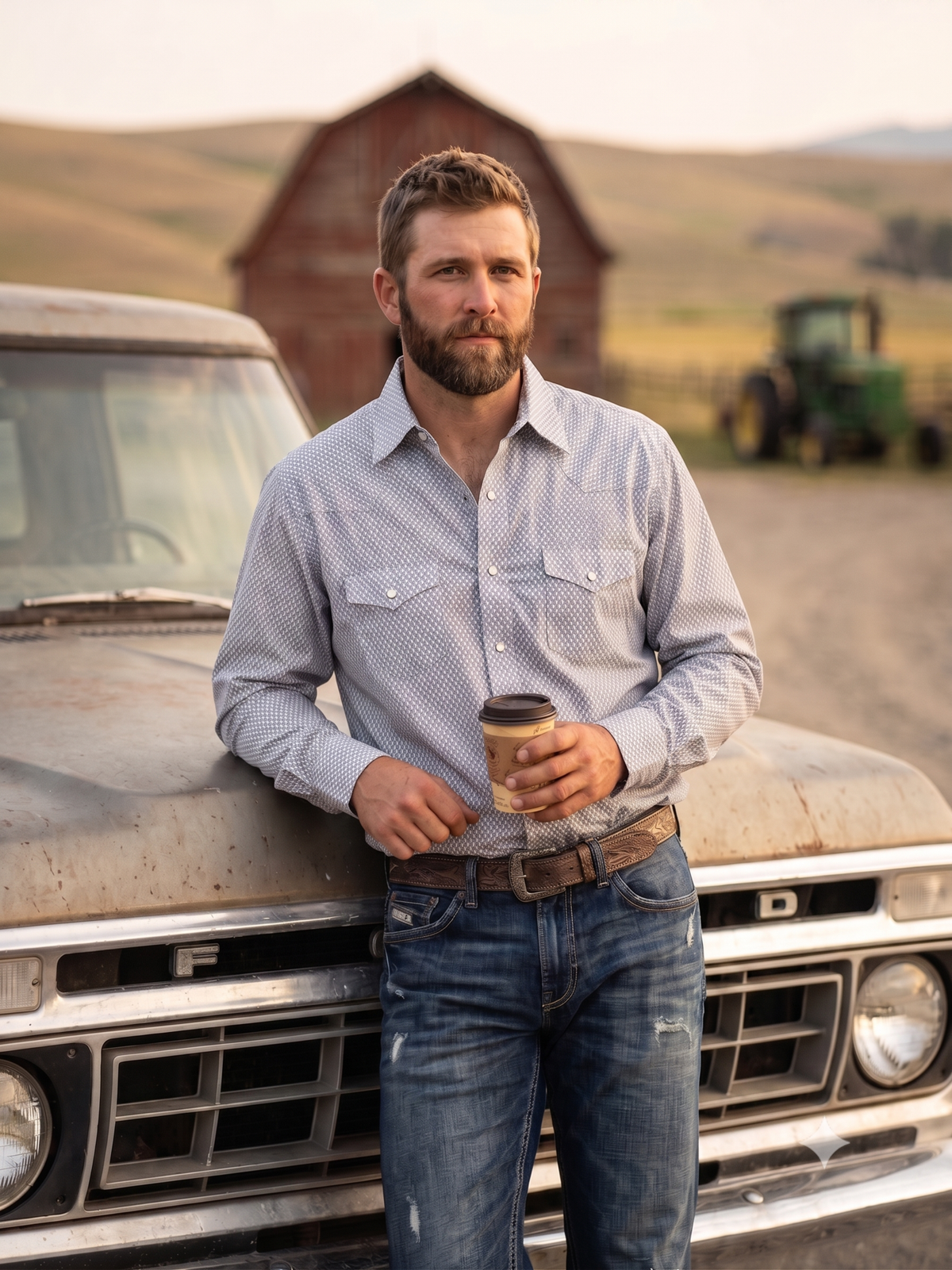 Men's Western Snap Shirt with Stretch | Style MS-3005: L