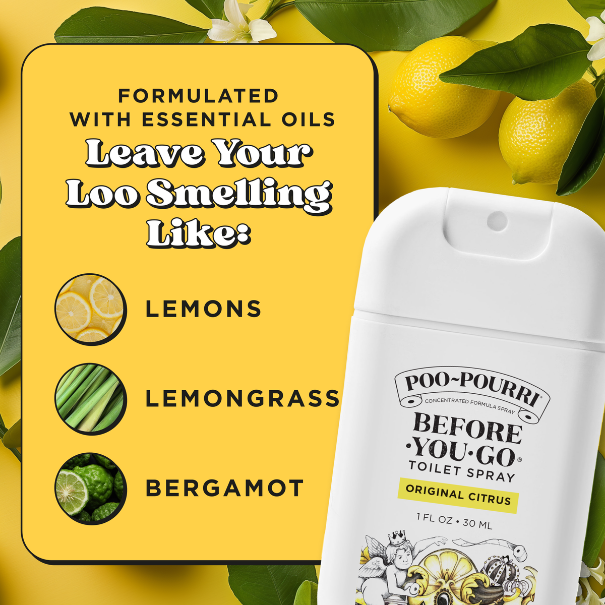 Poo~Pourri 1oz Pocket Sprayer 32ct 4 Tray - Original Citrus