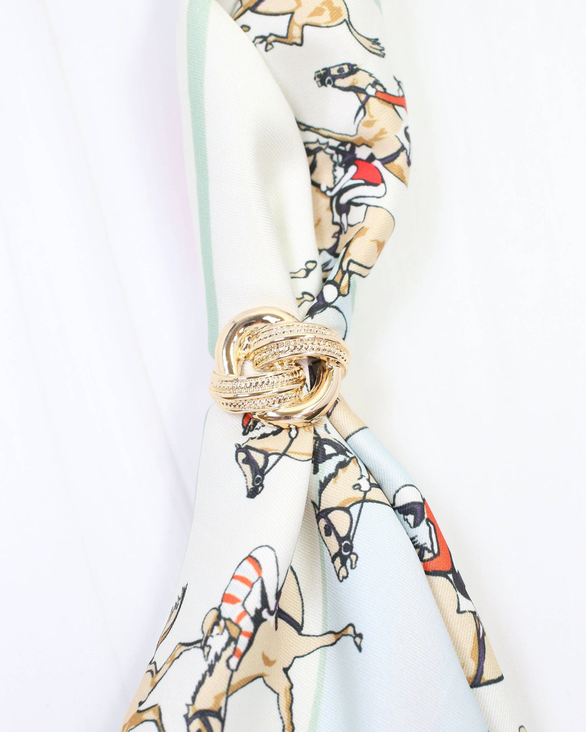 Luna Knot Scarf Slide Gold: Default