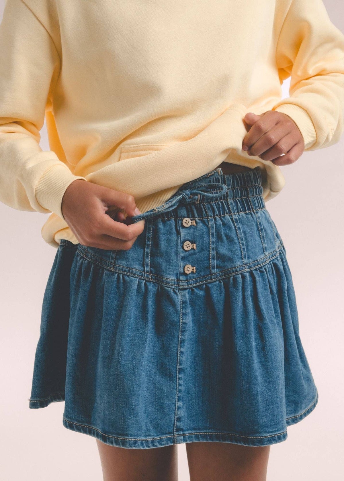 Jolene Denim Skort : Medium Wash