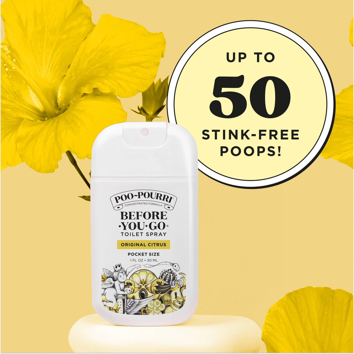 Poo~Pourri 1oz Pocket Sprayer 32ct 4 Tray - Original Citrus