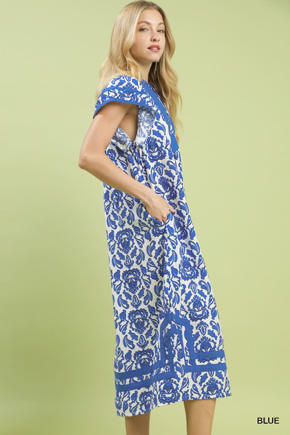 Blue Floral Maxi Dress