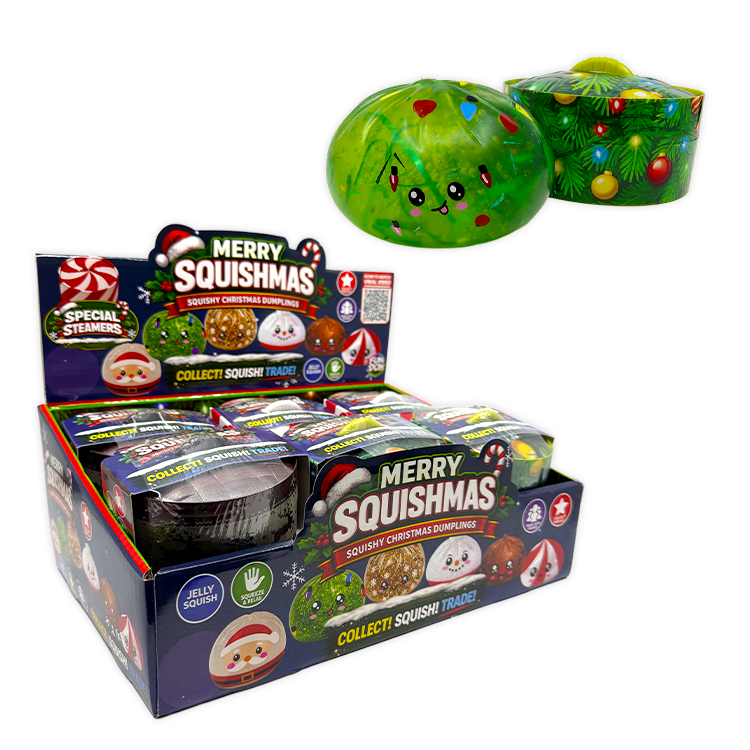 Fun Doh Christmas Dumpling Squishy Toy 12pc Holiday Display: Wholesale Price