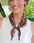 Abinger Adjustable Scarf Brown Polka: Default