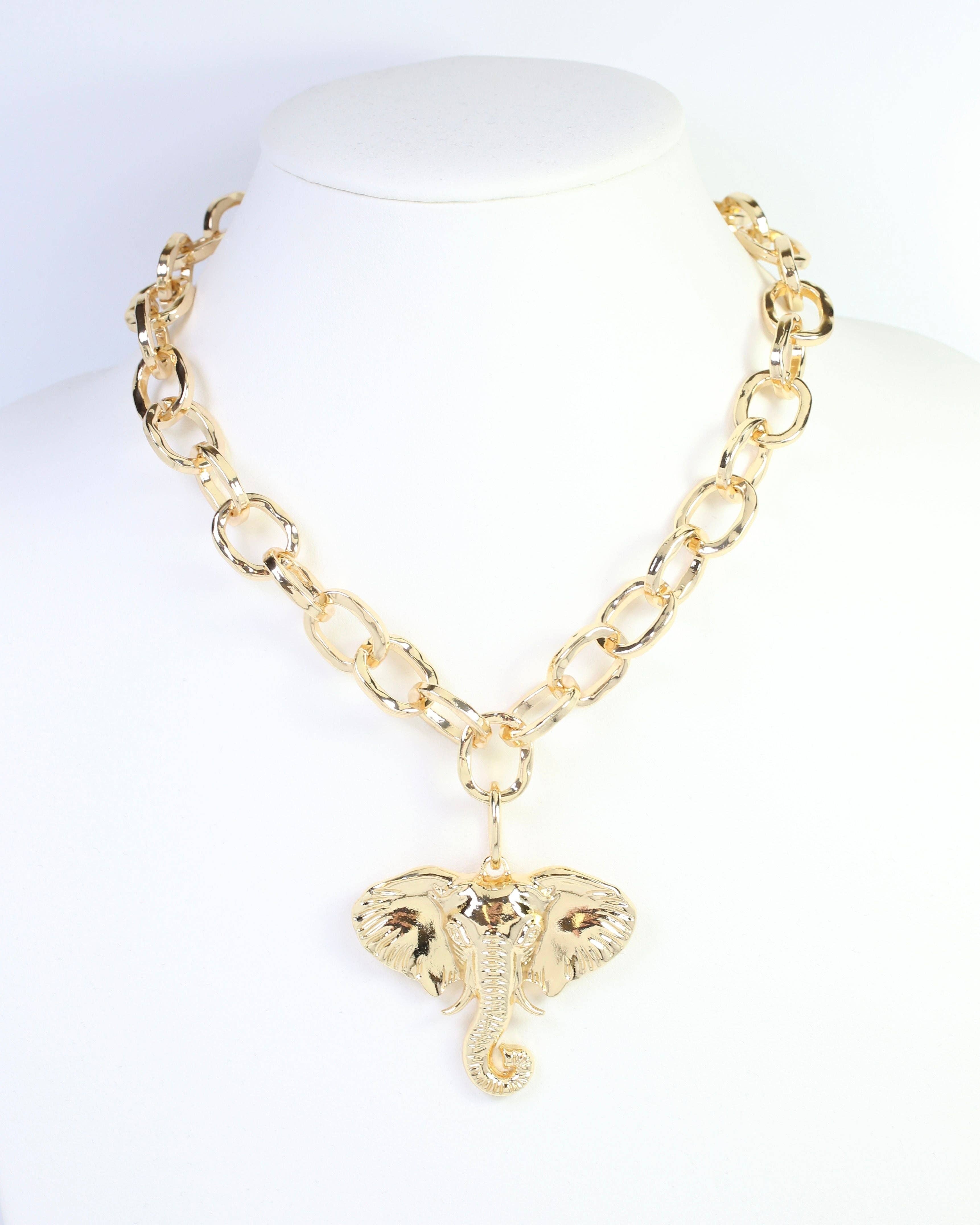 Chelsey Charm Elephant Gold
