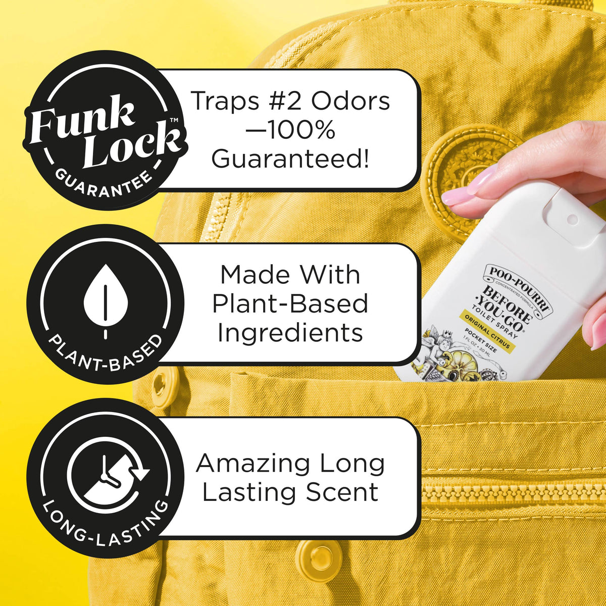 Poo~Pourri 1oz Pocket Sprayer 32ct 4 Tray - Original Citrus