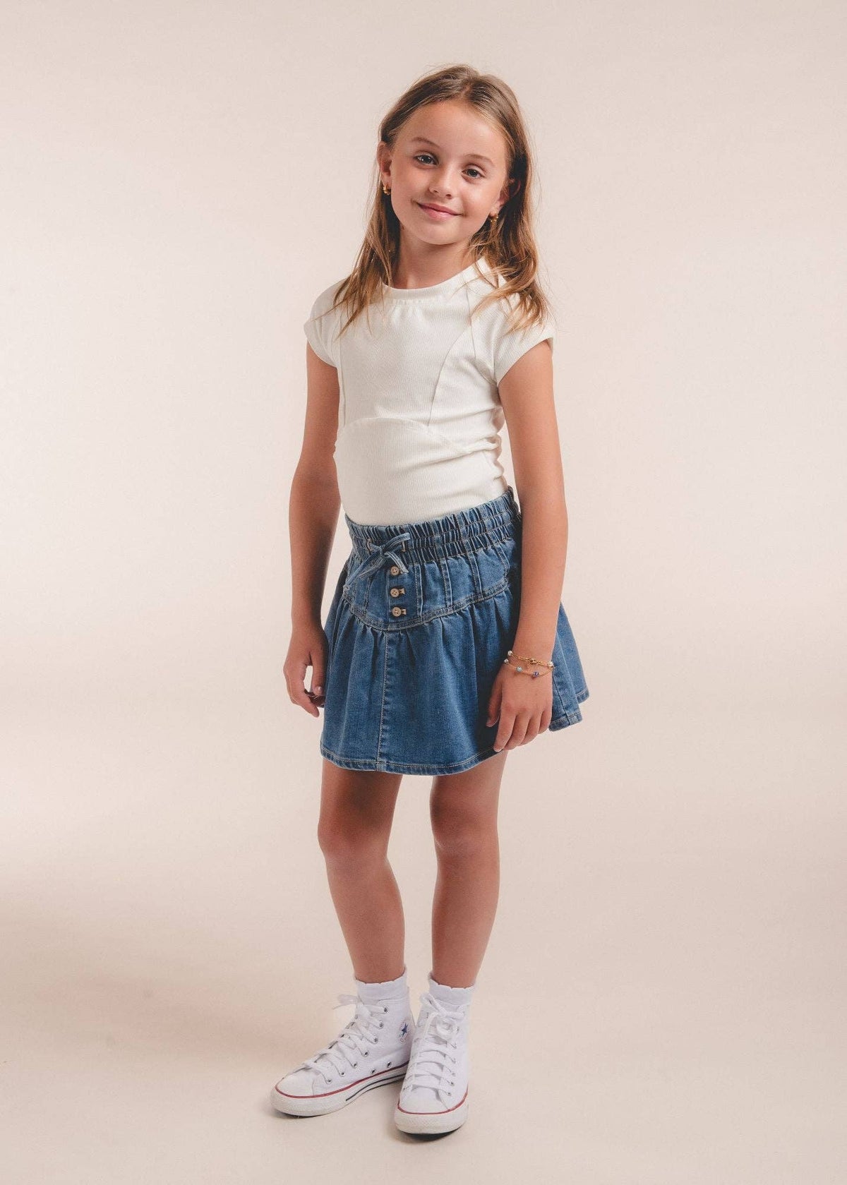 Jolene Denim Skort : Medium Wash