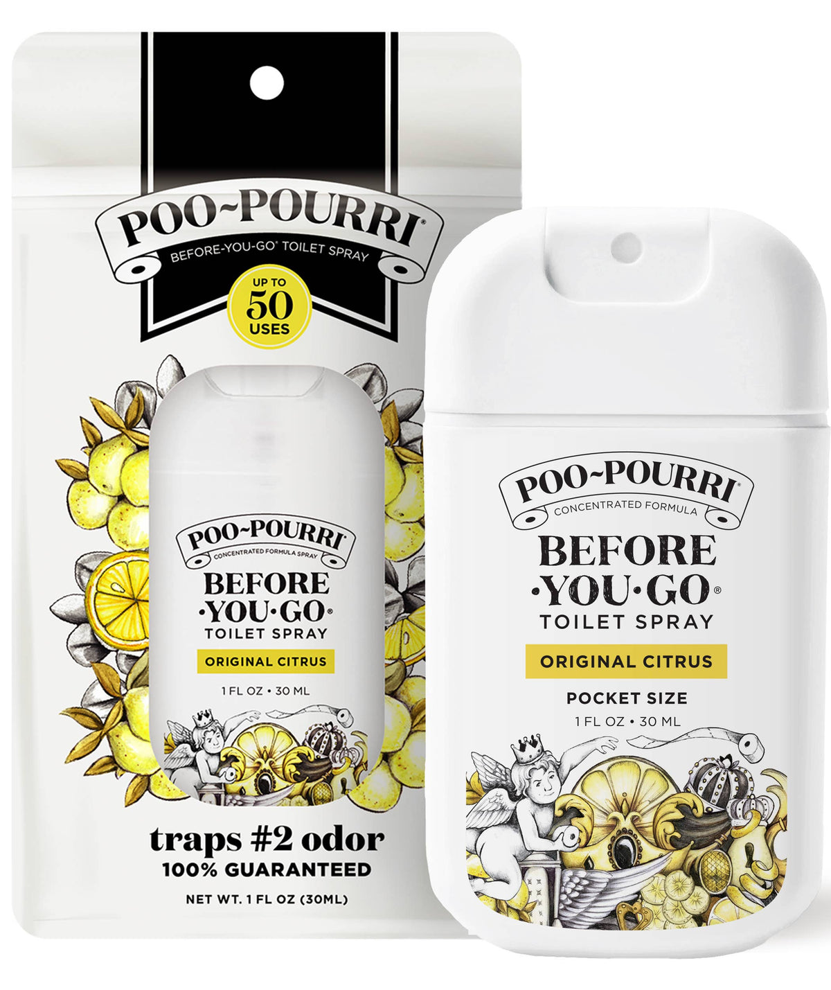 Poo~Pourri 1oz Pocket Sprayer 32ct 4 Tray - Original Citrus