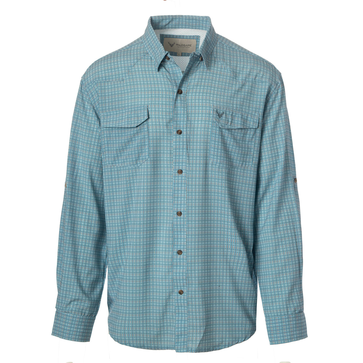 WILDGAME CloudDrift Button Down: WG-169 Pink/ Grey / M