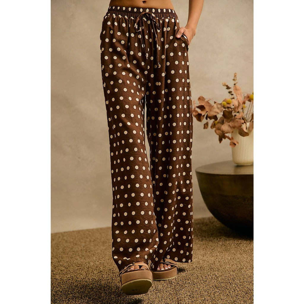 Polka Dot Wide Leg Pants
