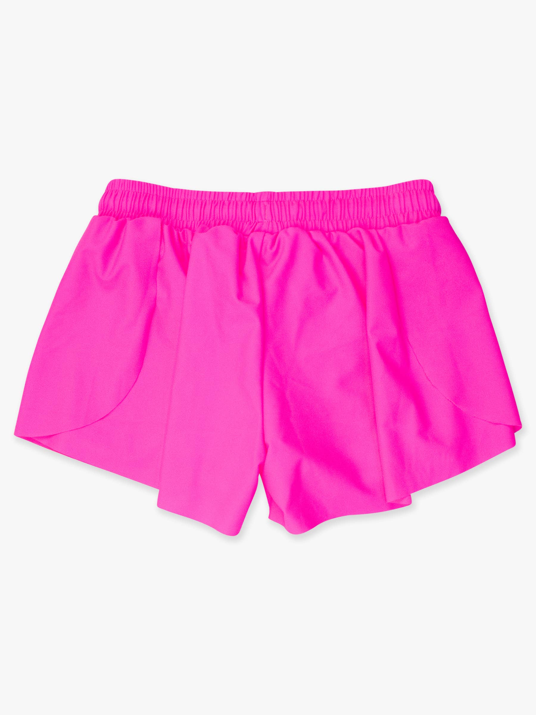 Girls Neon Magenta Active Butterfly Shorts