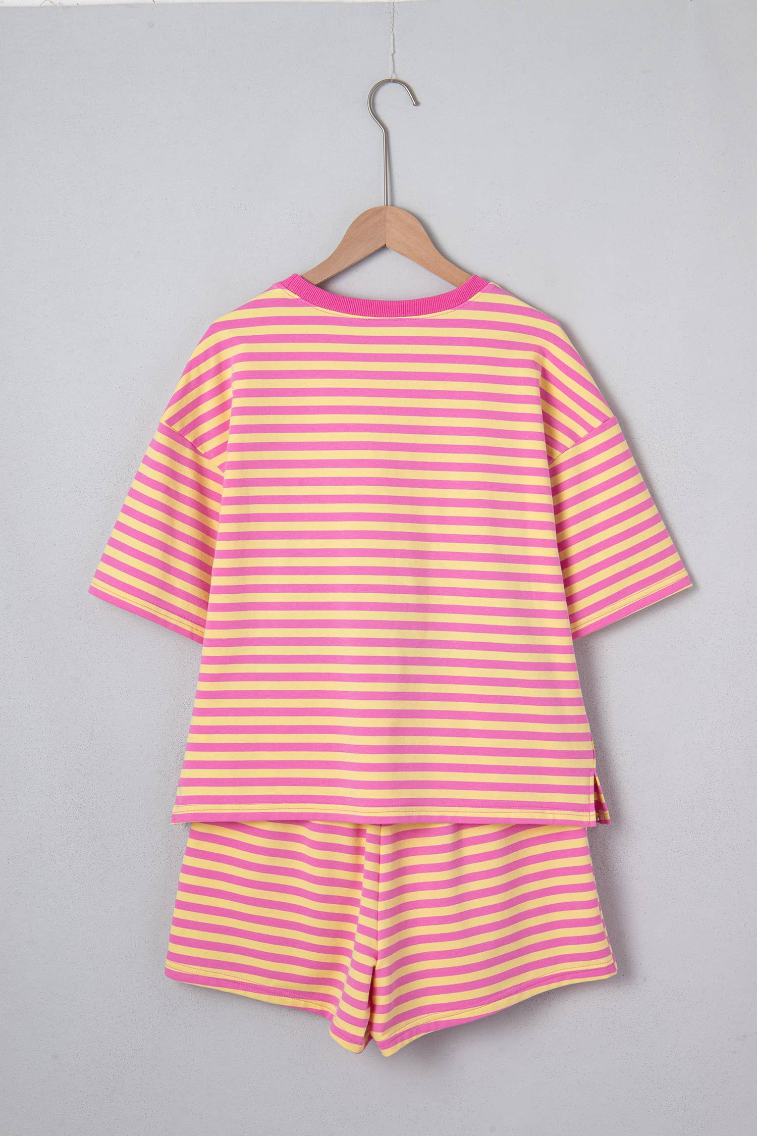 Stripe Short Set pink