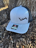 Antler Trucker Hat: Khaki/Coffee