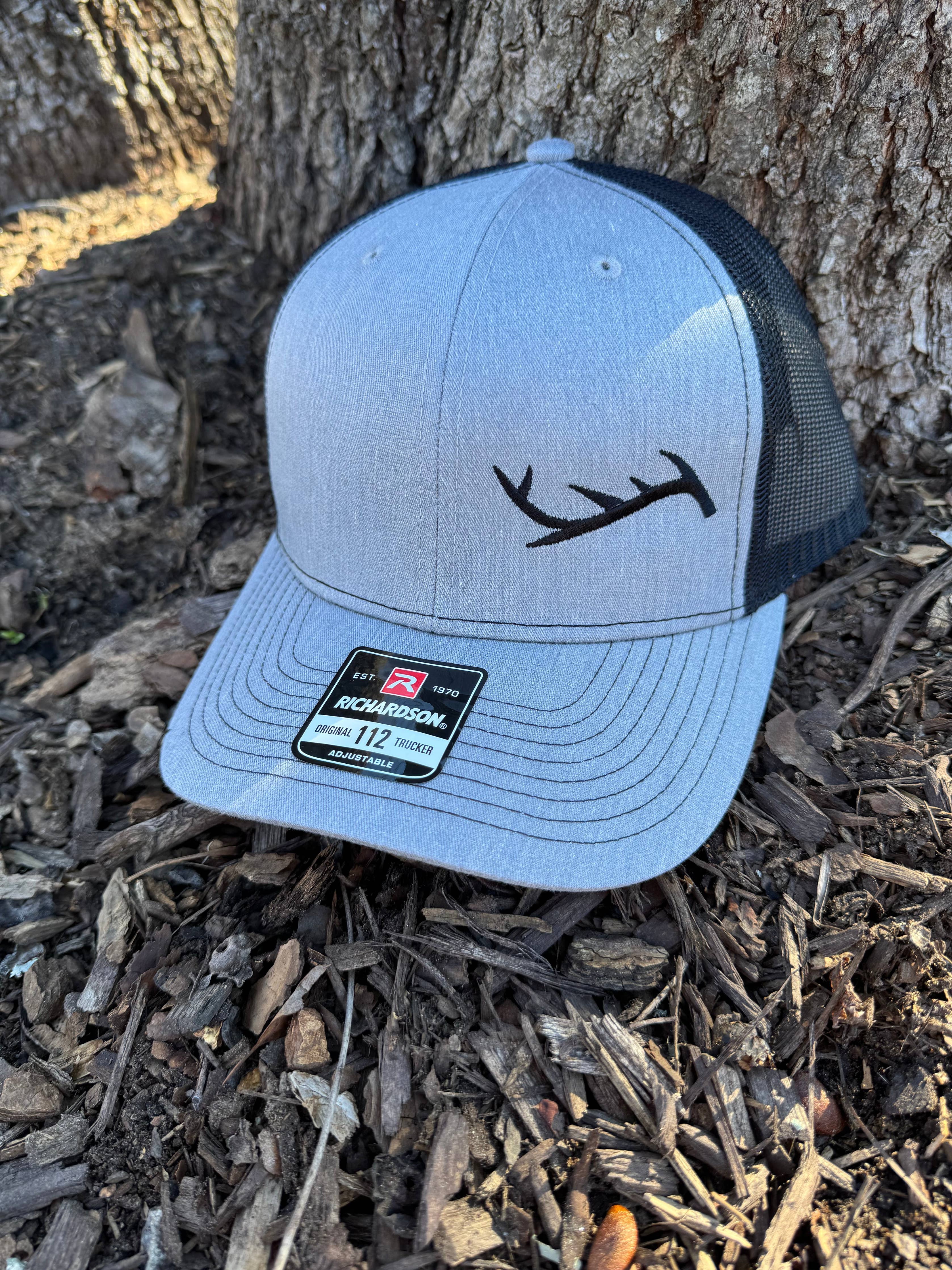 Antler Trucker Hat: Khaki/Coffee