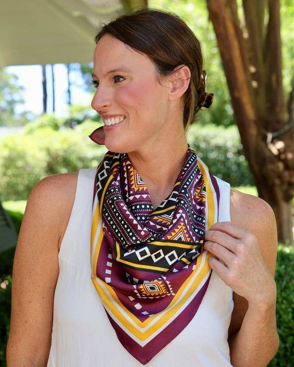 Radley Tribal Print Scarf Medium Garnet Gold: Default