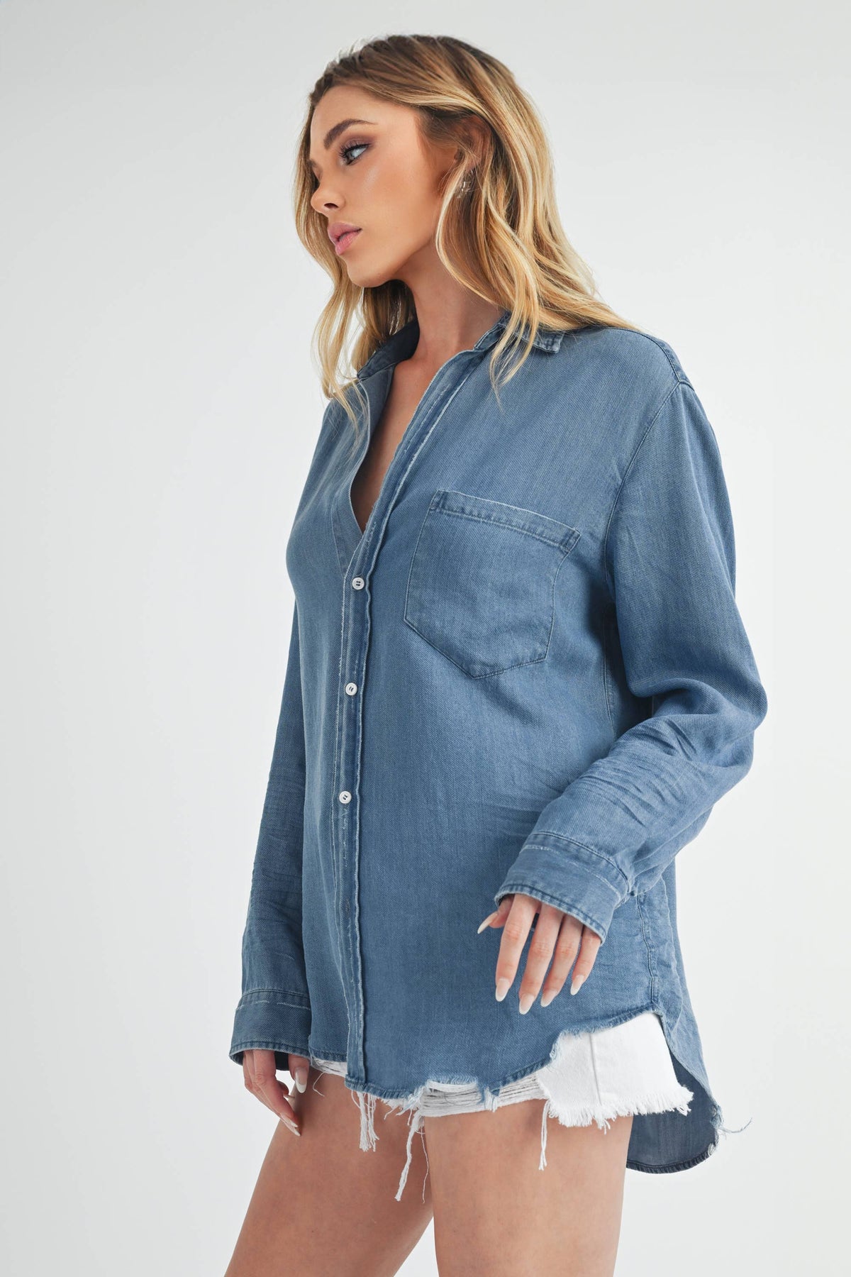 8302DK Ottavia Top: Denim / Contemporary / L