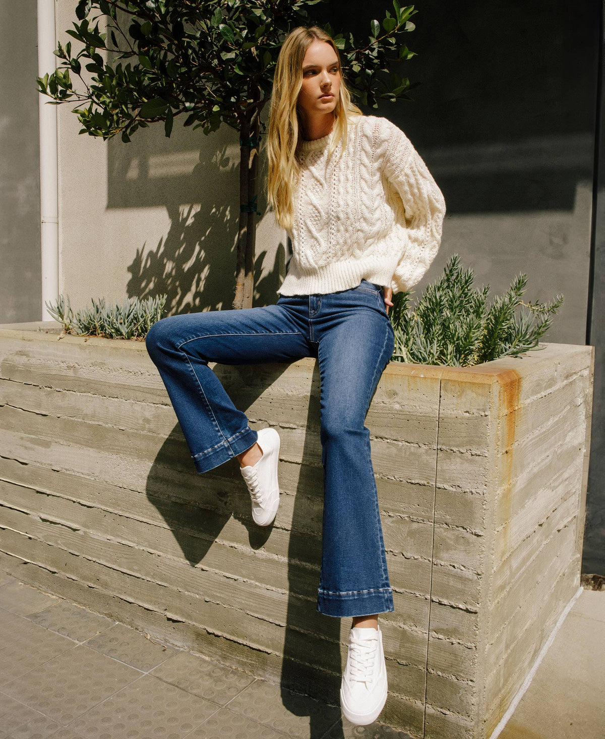 Flying Monkey HIGH RISE TROUSER HEM BOOTCUT JEANS