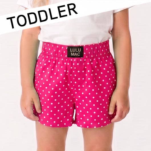 Hot Pink Mini Polka Dot TODDLER SHORT