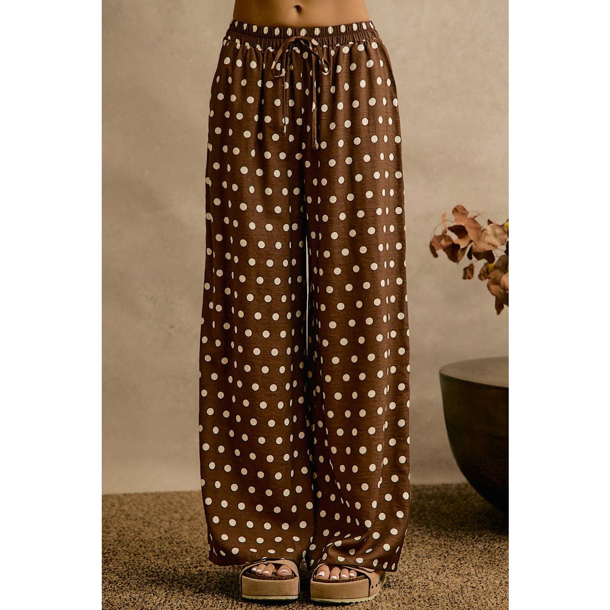 Polka Dot Wide Leg Pants