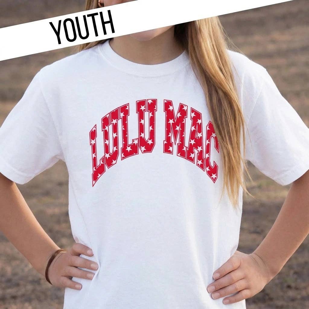 Lulu Mac Youth Red Stars Comfort Colors Tee